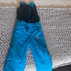 Spyder Kids Black and Blue Overalls